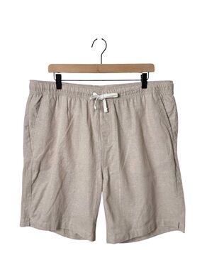 Tenth + Ocean Linen Washable Linen Shorts Frappe Tan Brown Men’s Size XXL